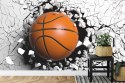 Fototapeta Piłka Koszykowa Niszcząca Mur Vinyl Gładki 152.5x104 FT-3152-VGL