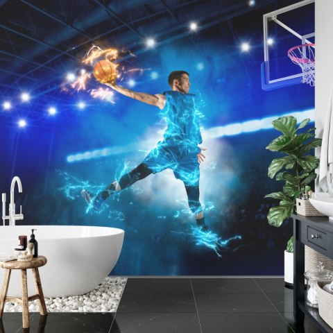 Fototapeta Płonący Koszykarz Flizelina 208x146 FT-3153-VEXL