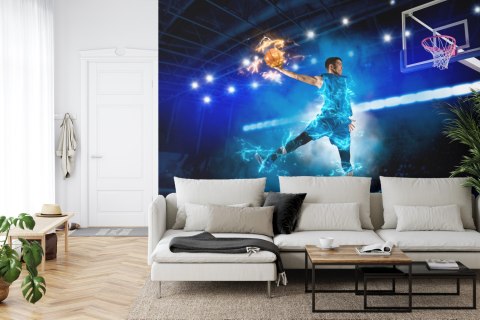 Fototapeta Płonący Koszykarz Flizelina 208x146 FT-3153-VEXL