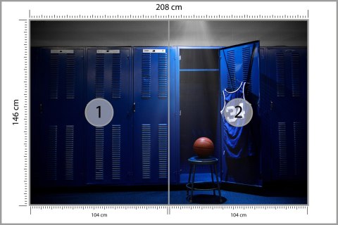 Fototapeta Szatnia Drużyny Koszykówki Flizelina 208x146 FT-3118-VEXL