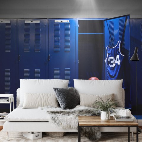 Fototapeta Szatnia Drużyny Koszykówki Vinyl Gładki 152.5x104 FT-3118-VGL