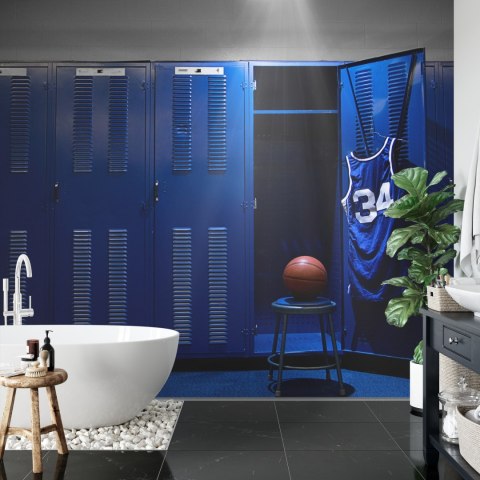 Fototapeta Szatnia Drużyny Koszykówki Vinyl Gładki 152.5x104 FT-3118-VGL