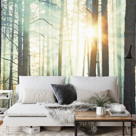 Fototapeta Las We Mgle Flizelina 208x146 FT-3492-VEXL