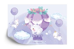 Fototapeta Bajkowe Zwierzątka Z Balonikami Vinyl Gładki 152.5x104 FT-2745-VGL