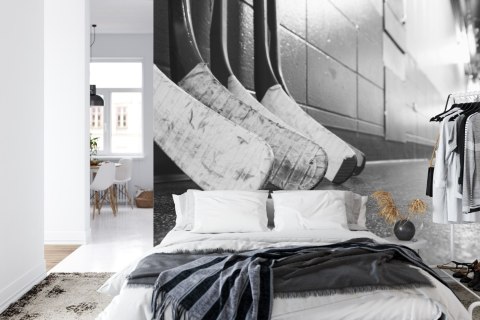 Fototapeta Czarno-Białe Kije Hokejowe Vinyl Gładki 152.5x104 FT-3838-VGL