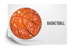 Fototapeta Geometryczna Piłka Koszykowa Flizelina 208x146 FT-3129-VEXL