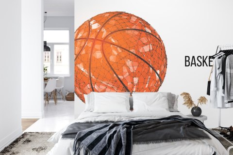 Fototapeta Geometryczna Piłka Koszykowa Flizelina 208x146 FT-3129-VEXL
