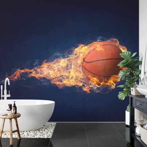Fototapeta Płonąca Piłka Koszykowa Flizelina 208x146 FT-3117-VEXL