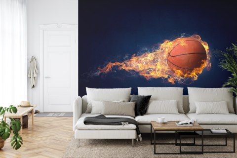 Fototapeta Płonąca Piłka Koszykowa Flizelina 208x146 FT-3117-VEXL