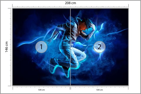 Fototapeta Tancerz Podczas Występu Z Efektami Specjalnymi Flizelina 208x146 FT-3830-VEXL