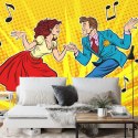 Fototapeta Taneczna Para W Stylu Pop-Art Flizelina 208x146 FT-3820-VEXL