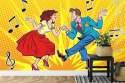Fototapeta Taneczna Para W Stylu Pop-Art Flizelina 208x146 FT-3820-VEXL