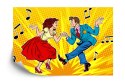 Fototapeta Taneczna Para W Stylu Pop-Art Vinyl Gładki 152.5x104 FT-3820-VGL
