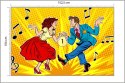 Fototapeta Taneczna Para W Stylu Pop-Art Vinyl Gładki 152.5x104 FT-3820-VGL