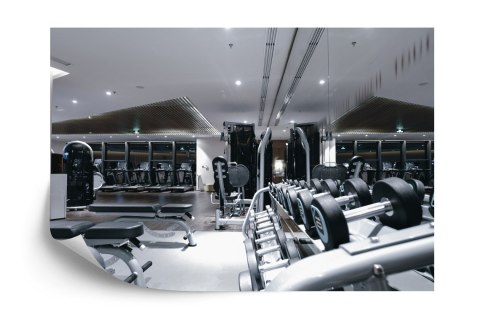 Fototapeta Wyposażenie Nowoczesnej Siłowni Vinyl Gładki 152.5x104 FT-3965-VGL