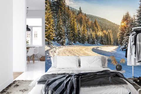 Fototapeta Zimowy Las Vinyl Gładki 152.5x104 FT-257-VGL