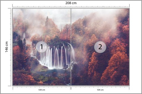 Fototapeta Jesienny Wodospad Flizelina 208x146 FT-563-VEXL