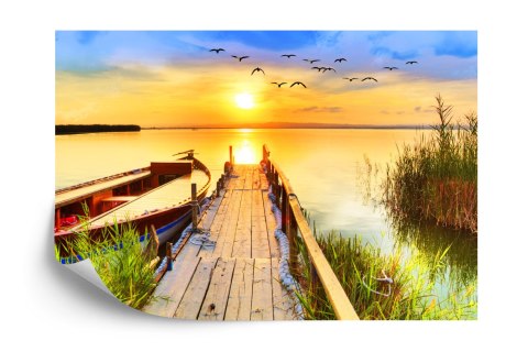 Fototapeta Pejzaż Z Jeziorem O Zachodzie Słońca Flizelina 208x146 FT-3890-VEXL