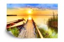 Fototapeta Pejzaż Z Jeziorem O Zachodzie Słońca Vinyl Gładki 152.5x104 FT-3890-VGL