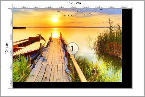 Fototapeta Pejzaż Z Jeziorem O Zachodzie Słońca Vinyl Gładki 152.5x104 FT-3890-VGL