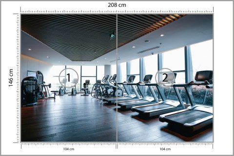 Fototapeta Wnętrze Nowoczesnej Siłowni 3D Flizelina 208x146 FT-3964-VEXL