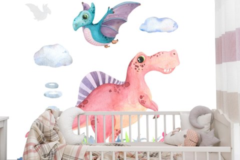 Fototapeta Akwarelowe Dinozaury Vinyl Gładki 152.5x104 FT-2304-VGL