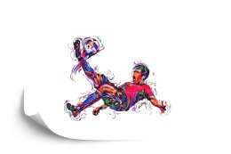 Fototapeta Kolorowy Piłkarz Jak Namalowany Vinyl Gładki 152.5x104 FT-1008-VGL