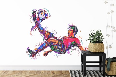 Fototapeta Kolorowy Piłkarz Jak Namalowany Vinyl Gładki 152.5x104 FT-1008-VGL