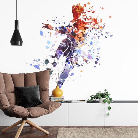 Fototapeta Kolorowy Piłkarz Jak Namalowany Vinyl Gładki 152.5x104 FT-1016-VGL