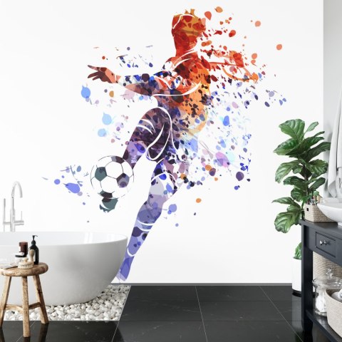 Fototapeta Kolorowy Piłkarz Jak Namalowany Vinyl Gładki 152.5x104 FT-1016-VGL