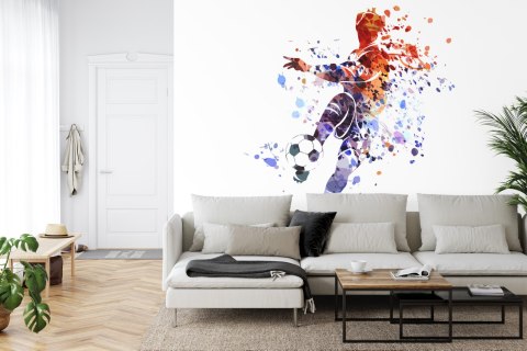 Fototapeta Kolorowy Piłkarz Jak Namalowany Vinyl Gładki 152.5x104 FT-1016-VGL