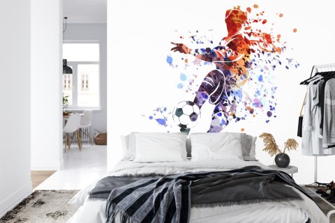Fototapeta Kolorowy Piłkarz Jak Namalowany Vinyl Gładki 152.5x104 FT-1016-VGL