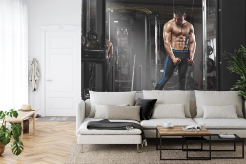 Fototapeta Muskularny Mężczyzna Podczas Flizelina 208x146 FT-3946-VEXL