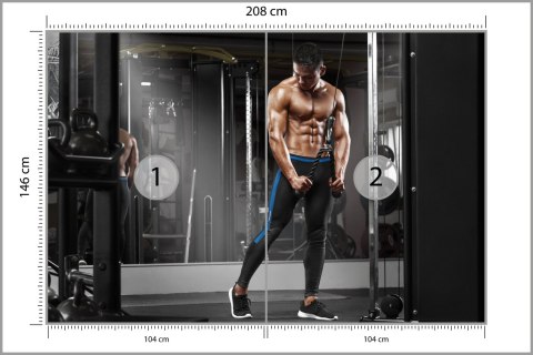 Fototapeta Muskularny Mężczyzna Podczas Flizelina 208x146 FT-3946-VEXL