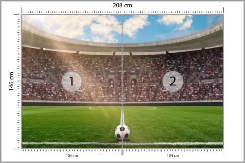 Fototapeta Piłka Nożna Stadion Flizelina 208x146 FT-1015-VEXL