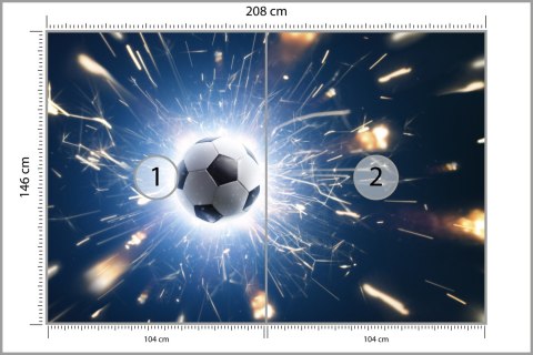 Fototapeta Piłka Wśród Iskier Flizelina 208x146 FT-3367-VEXL