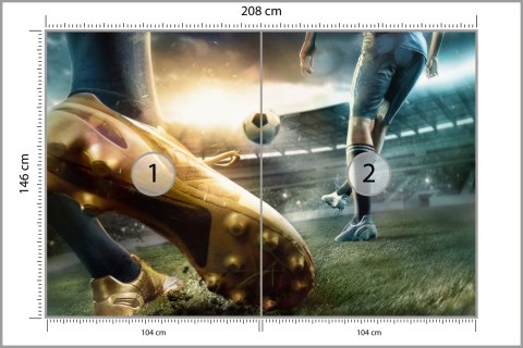 Fototapeta Piłkarze Podczas Gry Flizelina 208x146 FT-1011-VEXL