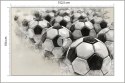 Fototapeta Piłki Nożne Rysowane Ołówkiem Vinyl Gładki 152.5x104 FT-3375-VGL