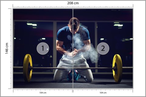 Fototapeta Sztangista Przygotowujący Się Do Flizelina 208x146 FT-3945-VEXL