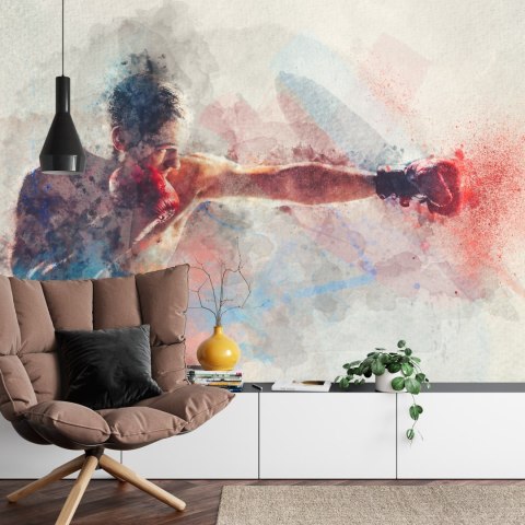 Fototapeta Bokser Malowany Akwarelą Flizelina 208x146 FT-3435-VEXL
