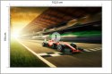 Fototapeta Bolid F1 Na Lini Finiszu Vinyl Gładki 152.5x104 FT-3791-VGL