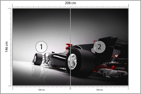 Fototapeta Bolid F1 Z Tyłu Flizelina 208x146 FT-3790-VEXL