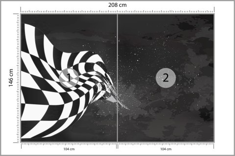 Fototapeta Flaga Wyścigowa Flizelina 208x146 FT-3786-VEXL