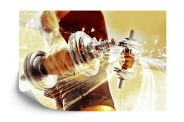 Fototapeta Kolaż Ze Sportowcem I Miastem Nocą Flizelina 208x146 FT-3958-VEXL