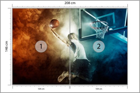 Fototapeta Koszykarz Robiący Wsad Flizelina 208x146 FT-3127-VEXL