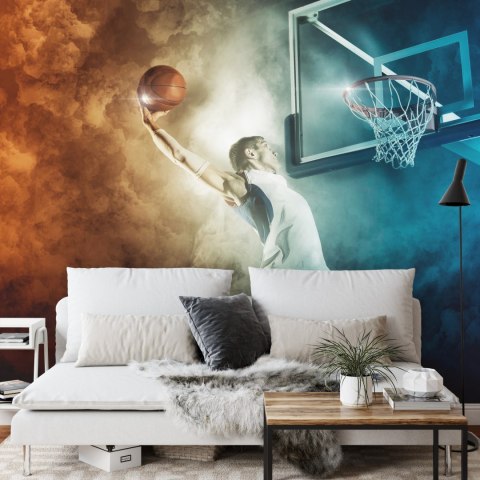 Fototapeta Koszykarz Robiący Wsad Vinyl Gładki 152.5x104 FT-3127-VGL