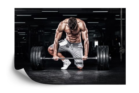 Fototapeta Kulturysta Ze Sztangą Vinyl Gładki 152.5x104 FT-3959-VGL