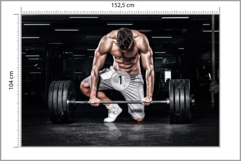Fototapeta Kulturysta Ze Sztangą Vinyl Gładki 152.5x104 FT-3959-VGL