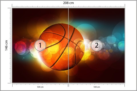 Fototapeta Piłka Koszykowa Flizelina 208x146 FT-3132-VEXL