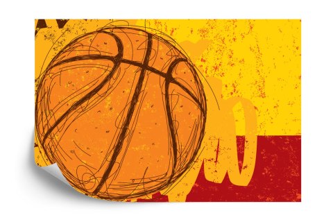 Fototapeta Piłka Koszykowa W Stylu Graffiti Flizelina 208x146 FT-3159-VEXL